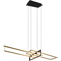 Große led Pendelleuchte salinas lang mit Switch Dimmer Schwarz Gold, b: 110cm Große led Pendelleuchte salinas lang mit Switch Dimmer Schwarz Gold, b: 110cm von DEFIBRICO
