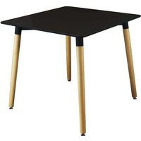 Defibrico - Innentisch 80x80 cm in Holz mit Oberseite in mdf Strasburg - Black - Black von DEFIBRICO