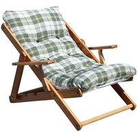 Defibrico - Innessessel in 3 Holzpositionen mit Erikkissen verstellbar - Green - Green von DEFIBRICO