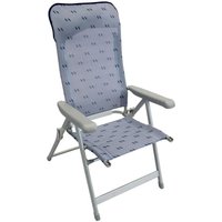 Defibrico - Klappsessel blau mit Aluminiumdekoration Mod. Ischia von DEFIBRICO