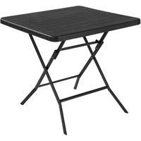 Klapptisch in Stahl und oben in Polyethylenholzeffekt 78x78xH74 Metallwood von DEFIBRICO