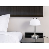 Kleine led Tischleuchte ventura Silber 3-fach dimmbar, Höhe 29cm von DEFIBRICO