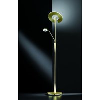 LED-Stehlampe mit dimmbarem Lesespot Quebec Messing Trio Lighting von DEFIBRICO