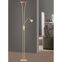 Led Deckenfluter arizona mit Leselampe & Dimmer 180cm hoch, Messing Led Deckenfluter arizona mit Leselampe & Dimmer 180cm hoch, Messing von DEFIBRICO