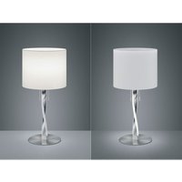 Defibrico - led Tischlampe nandor mit Stoffschirm weiß und beleuchtetem Gestell, Höhe 62cm von DEFIBRICO