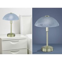 Defibrico - led Tischleuchte donna dimmbar, Messing mit Glasschirm, Höhe 30cm von DEFIBRICO