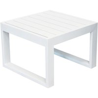 Low quadratisch Tabelle 45 x 45 cm Wohnzimmer im Freien für Wohnzimmer mit Aluminiumstruktur und Milos -Lattenebene - White Low quadratisch Tabelle 45 x 45 cm Wohnzimmer im Freien für Wohnzimmer mit Aluminiumstruktur und Milos -Lattenebene - White von DEFIBRICO