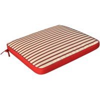 Quadratkissen in wasserdichtem und abnehmbarem Polyester 40 x 40 cm pro Stuhl - Red von DEFIBRICO