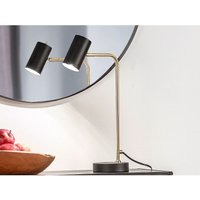 Schreibtischlampe MARLEY in Messing / Schwarz matt, Spot schwenkbar, Höhe 45cm von DEFIBRICO