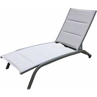 Defibrico - Startbares Garten -Sonnenbaden mit Aluminiumstruktur und Rückenlehne in Textilene Monte Carlo - Gray - Gray von DEFIBRICO
