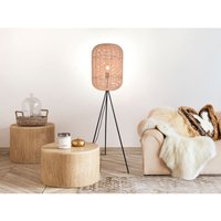 Stehlampe RUNA Dreibein mit Korbgeflecht Lampenschirm aus Sisal, Höhe 150cm Stehlampe RUNA Dreibein mit Korbgeflecht Lampenschirm aus Sisal, Höhe 150cm von DEFIBRICO