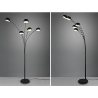 Stehleuchte dito mehrflammig 5 Arme Metall Schwarz, Höhe 210cm Stehleuchte dito mehrflammig 5 Arme Metall Schwarz, Höhe 210cm von DEFIBRICO