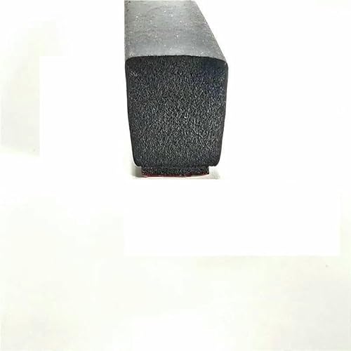 Breite 6 mm bis 17 mm Selbstklebende EPDM-Schaumstreifen Selbstklebende flache quadratische Streifen Geklebte EPDM-Schaumdichtstreifen - Schwarz 15 mm x 15 mm - EPDM-Schaum - von DEFRTG
