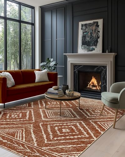 DEFYNEE Teppich Wohnzimmer 120 x 180 cm – Waschbarer Kurzflor Teppich, rutschfest, Vintage & Boho Stil, Pflegeleicht – Für Flur, Wohnzimmer, Schlafzimmer & Esszimmer, Gelbbraun DEFYNEE Teppich Wohnzimmer 120 x 180 cm – Waschbarer Kurzflor Teppich, rutschfest, Vintage & Boho Stil, Pflegeleicht – Für Flur, Wohnzimmer, Schlafzimmer & Esszimmer, Gelbbraun von DEFYNEE