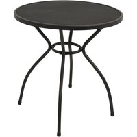 Bistrotisch classic 70cm rund, Streckmetall anthrazit - anthrazit von DEGAMO