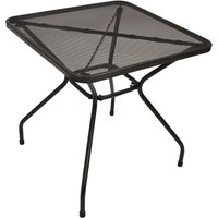 Bistrotisch classic 70x70cm quadratisch, Streckmetall anthrazit - anthrazit von DEGAMO