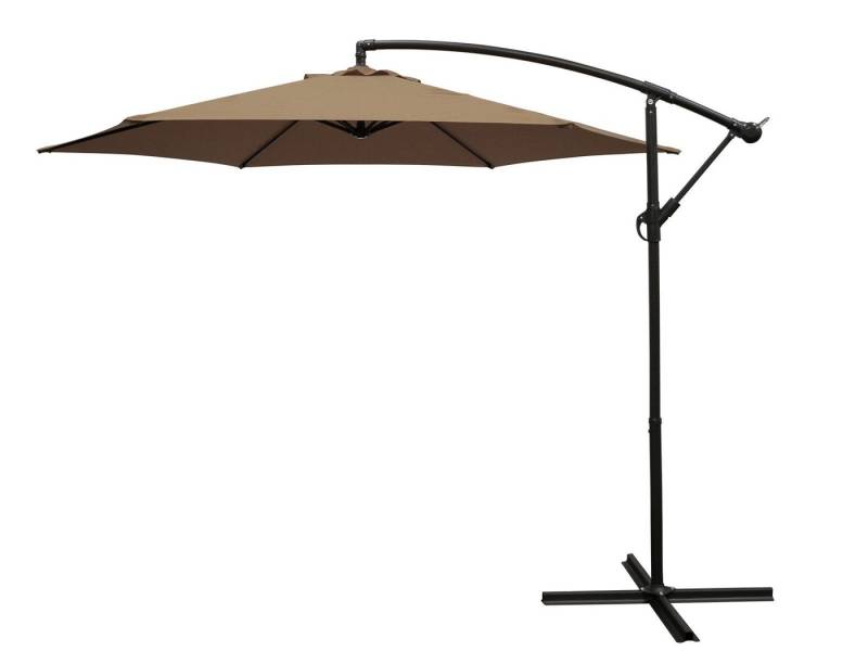 DEGAMO Ampelschirm, LxB: 300,00x300,00 cm, Gestell Aluminium, Bezug taupefarben 100% Polyester, Gewicht 10kg von DEGAMO