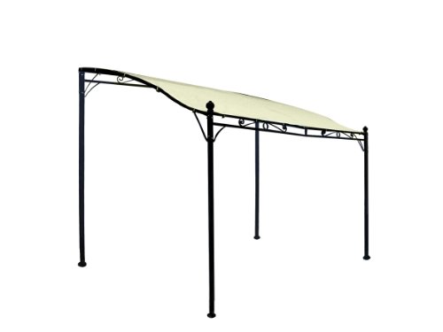 DEGAMO Anbaupavillon Mantova 300x250cm, Stahlgestell + Dach wasserdicht Ecru von DEGAMO