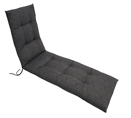 DEGAMO Auflage Arizona für Liege Deckchair Relaxsessel, 46x175cm, anthrazitfarben von DEGAMO
