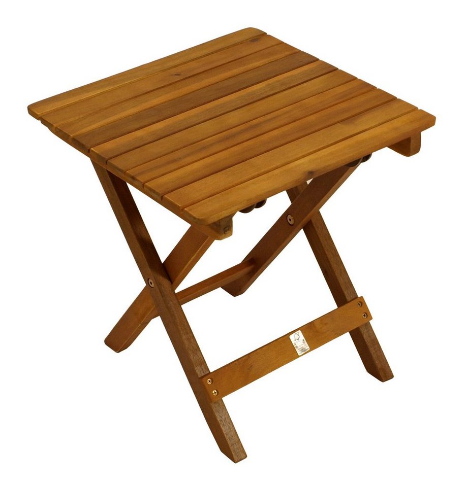 DEGAMO Beistelltisch MARA (1-St), quadratisch 38x38cm, Akazie geölt, klappbar von DEGAMO