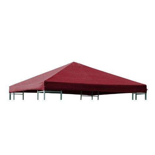 DEGAMO Ersatzdach Dachplane für Pavillon 3x3 Meter, Farbe Bordeaux rot, wasserdicht von DEGAMO