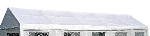 DEGAMO Ersatzdach Dachplane für Zelt 4x10 Meter, PE Weiss 180g/m², incl. Spanngummis … von DEGAMO