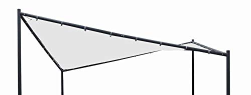 DEGAMO Ersatzdach für Walmdachpavillon Orlando 4-eckig 350x350cm, Polyester mit PVC Beschichtung wasserdicht, weiß von DEGAMO