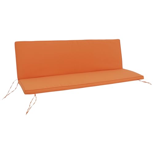 DEGAMO Gartenbankauflage 3-sitzer Denver mit Rückenteil 140x88cm, Terracotta, Outdoor von DEGAMO