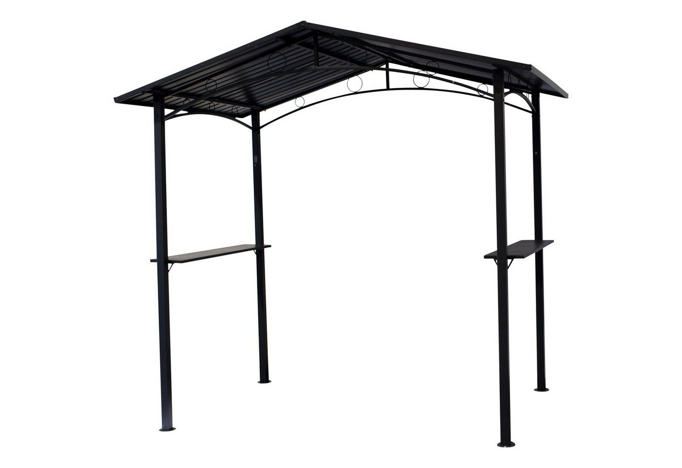 DEGAMO Grillpavillon TOULOUSE, 250x160cm, Gestell und Dach Metall dunkelgrau von DEGAMO