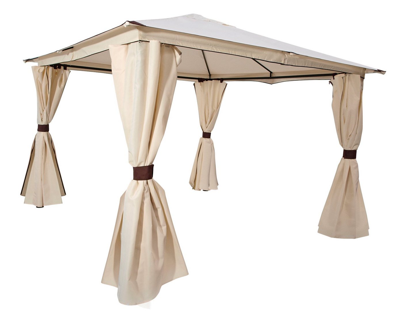 DEGAMO Pavillon VENEZIA, mit 4 Seitenteilen, 3x3 Meter, Stahl schwarz, Plane PVC-beschichtet, mit Seitenplanen DEGAMO Pavillon VENEZIA, mit 4 Seitenteilen, 3x3 Meter, Stahl schwarz, Plane PVC-beschichtet, mit Seitenplanen von DEGAMO
