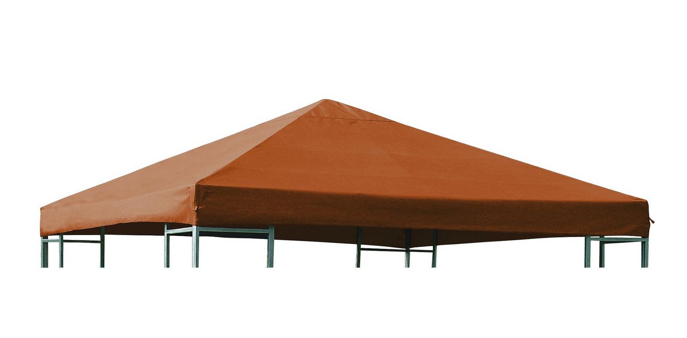 DEGAMO Pavillon-Ersatzdach, für Metall- und Alupavillon 3x3 Meter, terracottafarben, wasserdicht von DEGAMO