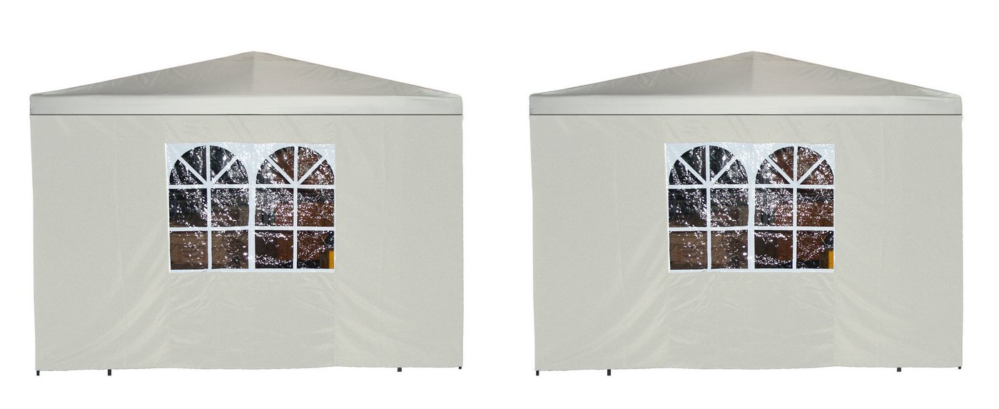DEGAMO Pavillonseitenteil, 2er Set, 3x1,9 Meter, Polyester ecrufarben, mit Fenster DEGAMO Pavillonseitenteil, 2er Set, 3x1,9 Meter, Polyester ecrufarben, mit Fenster von DEGAMO