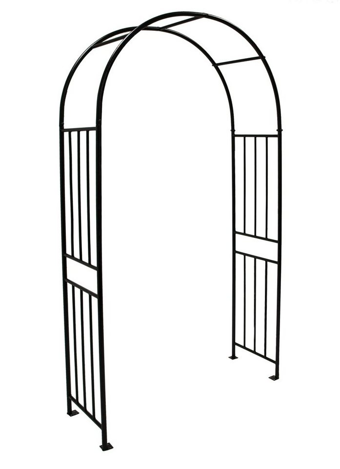 DEGAMO Rosenbogen VERSAILLES, 1 St., Höhe 220, Breite 120cm, Metall schwarz beschichtet, Hammerschlagoptik von DEGAMO
