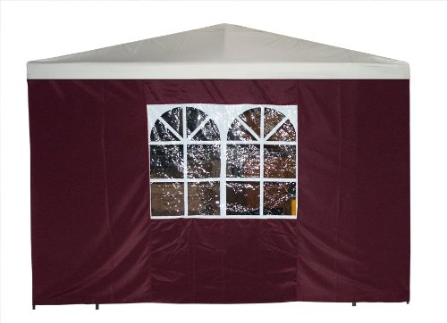 DEGAMO Seitenteil für Pavillon 3x3 Meter mit Fenster, Bordeaux von DEGAMO