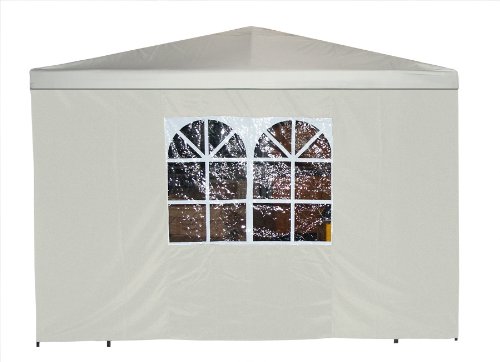 DEGAMO Seitenteil für Pavillon 3x3 Meter mit Fenster, Ecru von DEGAMO