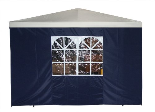 DEGAMO Seitenteil für Pavillon 3x3 Meter mit Fenster, blau von DEGAMO