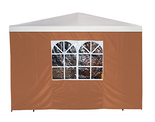 DEGAMO Seitenteil für Pavillon 3x3 Meter mit Fenster, terracottafarben von DEGAMO