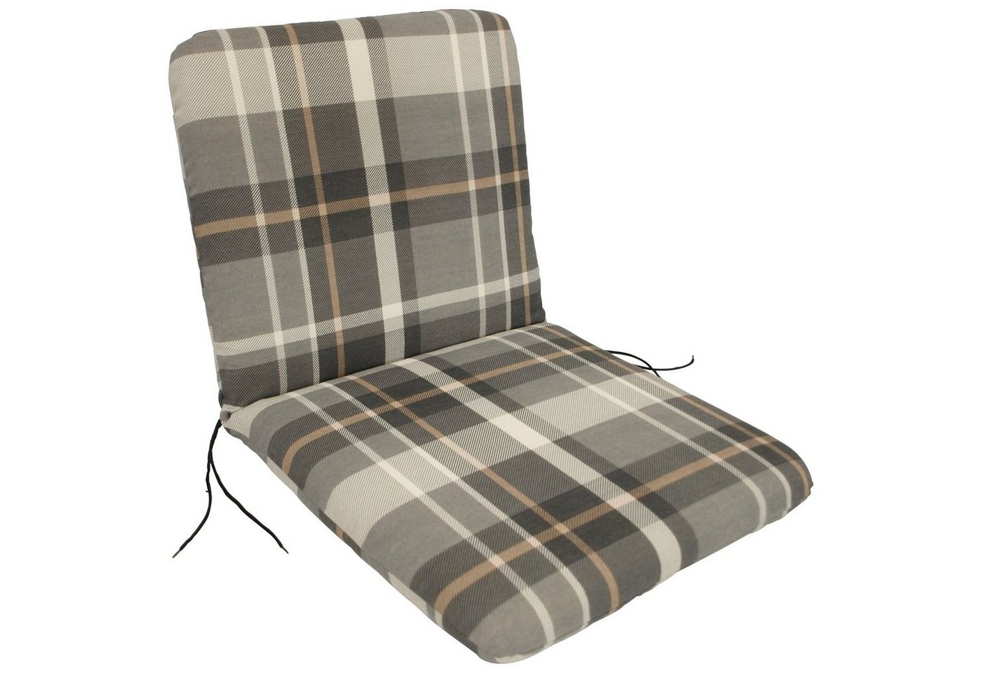 DEGAMO Sesselauflage SEATTLE, (1 St), 45x88cm, grau/beige kariert von DEGAMO