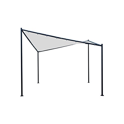DEGAMO Sonnensegel Walmdach Pavillon Orlando 350x350cm, Dach wasserdicht Weiss von DEGAMO