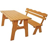 Degamo - Garnitur freital 2-teilig (1x Bank 150cm, 1x Tisch 72x150cm), Kiefer massiv von DEGAMO