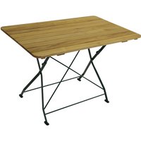 Degamo - Klapptisch bad tölz 70x110cm rechteckig, Flachstahl grün + Robinie von DEGAMO