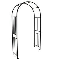 Degamo - versailles: Rosenbogen 220x120cm, Metall schwarz beschichtet in Hammerschlagoptik von DEGAMO