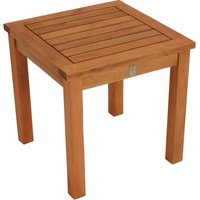 Varedero: Beistelltisch 40x40x40cm quadratisch, Eukalyptus geölt, FSC®-zertifiziert - braun von DEGAMO