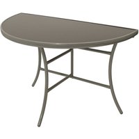 Wandtisch Palermo halbrund, Metall + Glas grau - schwarz von DEGAMO