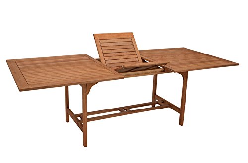 gartenmoebel-einkauf Ausziehtisch Rio 180/230x100cm, Holz Eukalyptus, FSC®-Zertifiziert, braun geölt, ausziehbar, Outdoor von gartenmoebel-einkauf