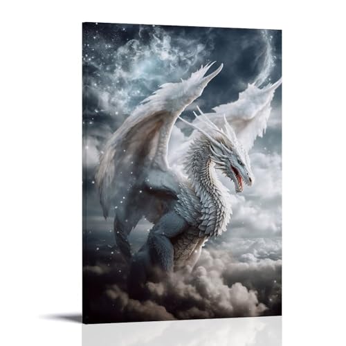 Angel Dragon in The Clouds Poster Dekorative Malerei Leinwand Wandkunst Wohnzimmer Poster Schlafzimmer Malerei,Wandkunst Bilddruck Moderne Familienzimmer Dekor 08x12inch(20x30cm) von DEGOZGWB