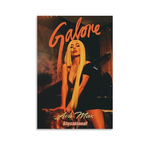 Ava Max Singer Poster Dekorative Malerei Leinwand Wandkunst Wohnzimmer Poster Schlafzimmer Malerei,Wandkunst Bilddruck Moderne Familienzimmer Dekor 16x24inch(40x60cm) von DEGOZGWB
