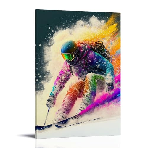 Snowboard Poster Dekorative Malerei Leinwand Wandkunst Wohnzimmer Poster Schlafzimmer Malerei,Wandkunst Bilddruck Moderne Familienzimmer Dekor 08x12inch(20x30cm) von DEGOZGWB