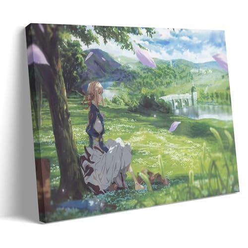 Violet Under The Violet Evergarden Tree Anime Poster Dekorative Malerei Leinwand Wandkunst Wohnzimmer Poster Schlafzimmer Malerei,Wandkunst Bilddruck Moderne Familienzimmer Dekor 12x18inch(30x45cm) von DEGOZGWB