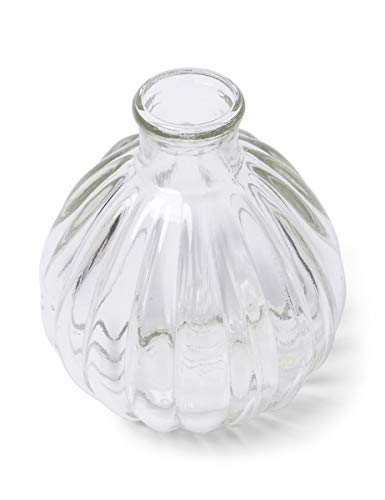 Mini-Retro-Glas-Vase 10 cm - Grau, Weiss von DEGUISE TOI